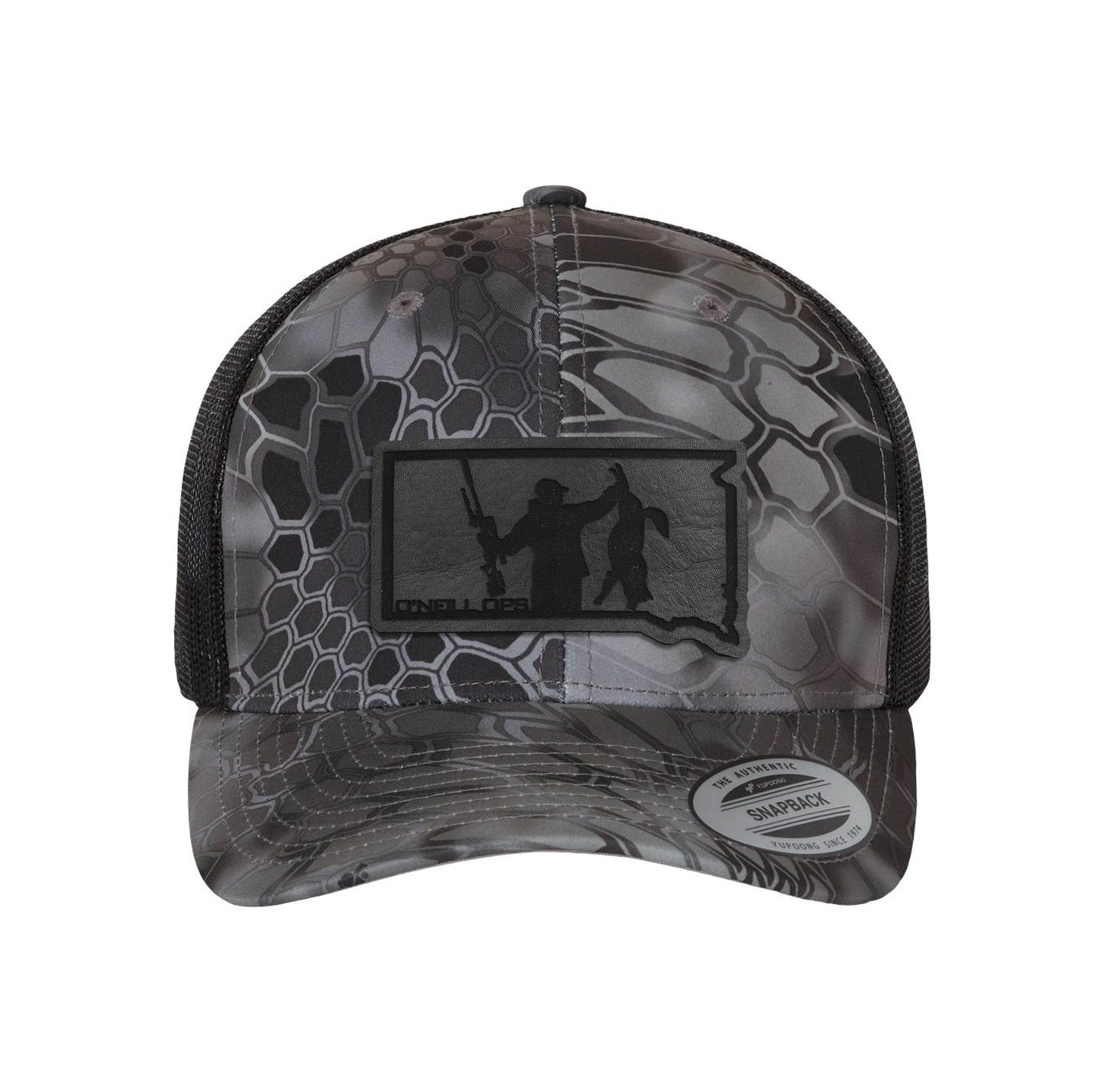 South Dakota Predator Ops Leather Snapback Kryptek